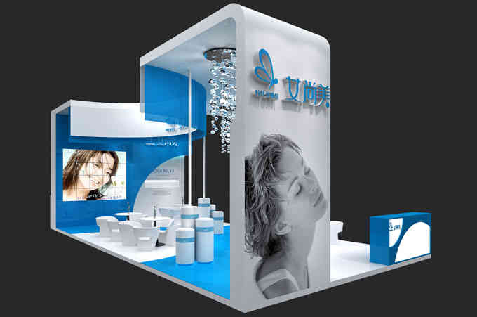 艾美尚特裝展臺美博會廣州廣交會展會設計搭建